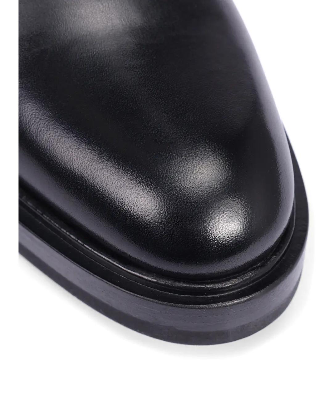 KITON Черные кожаные сапоги, фото 5
