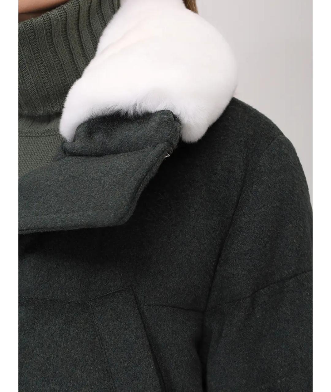 KITON Зеленый кашемировый пуховик, фото 5