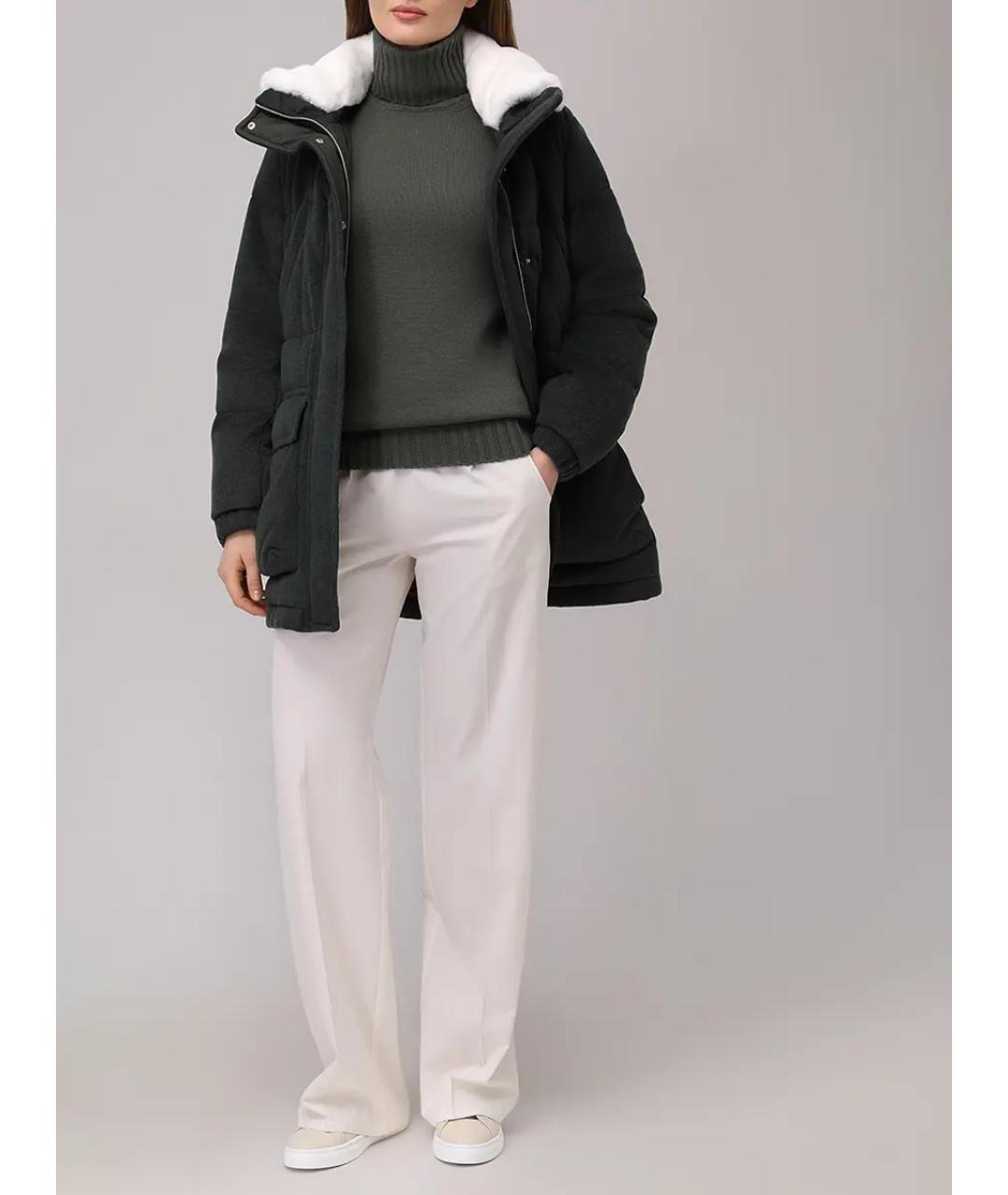 KITON Зеленая кашемировая водолазка, фото 2