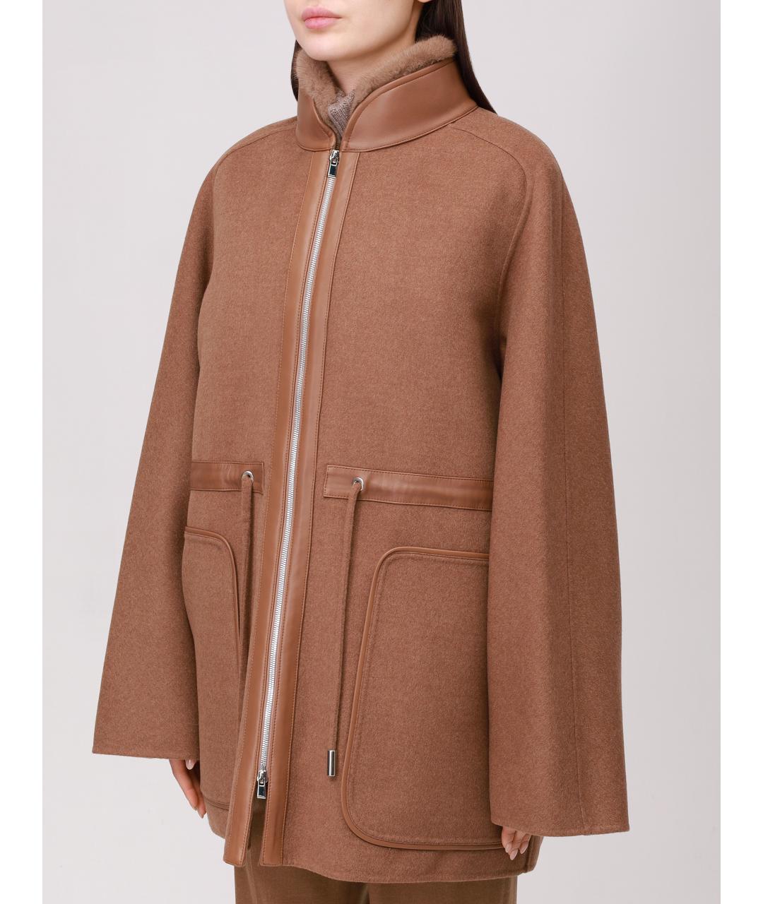 KITON Бежевая шерстяная парка, фото 5