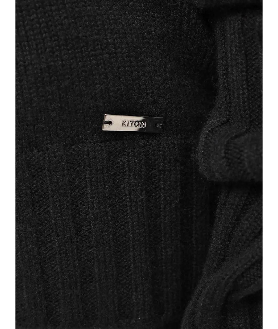 KITON Черная кашемировая водолазка, фото 6
