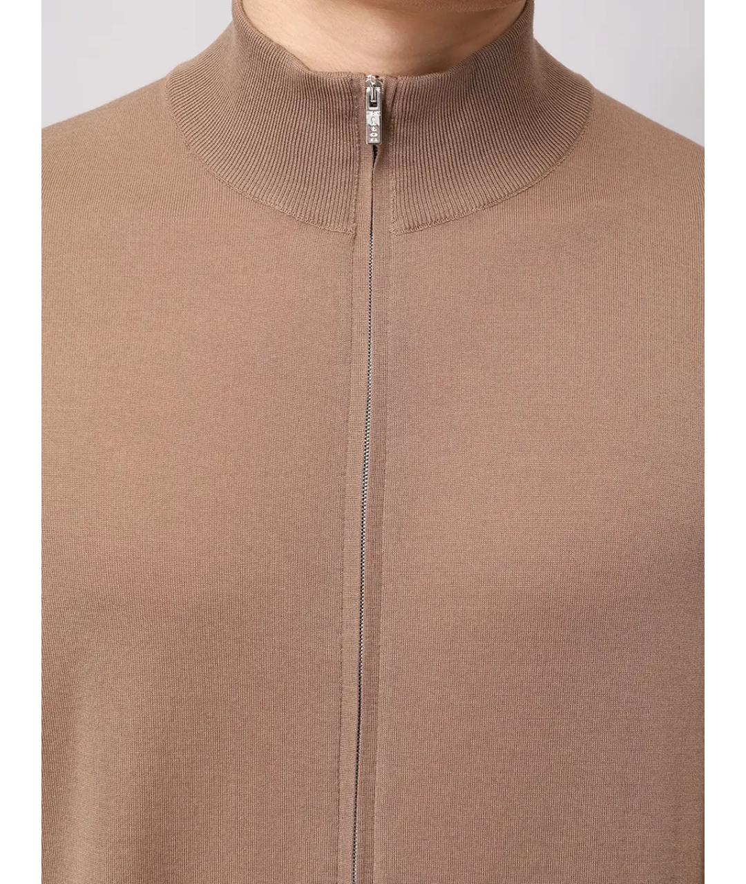 KITON Бежевый шерстяной кардиган, фото 5