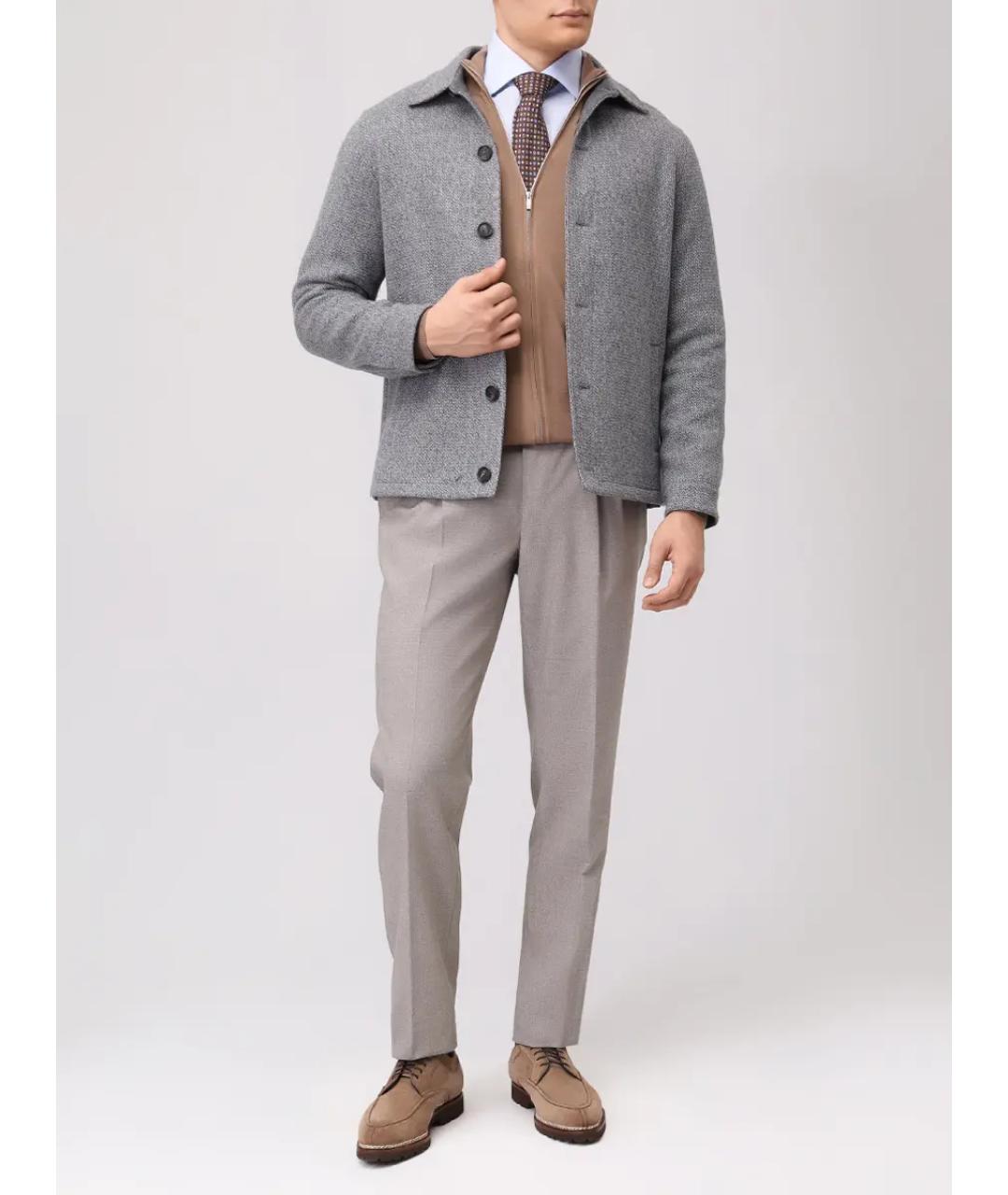 KITON Бежевый шерстяной кардиган, фото 2