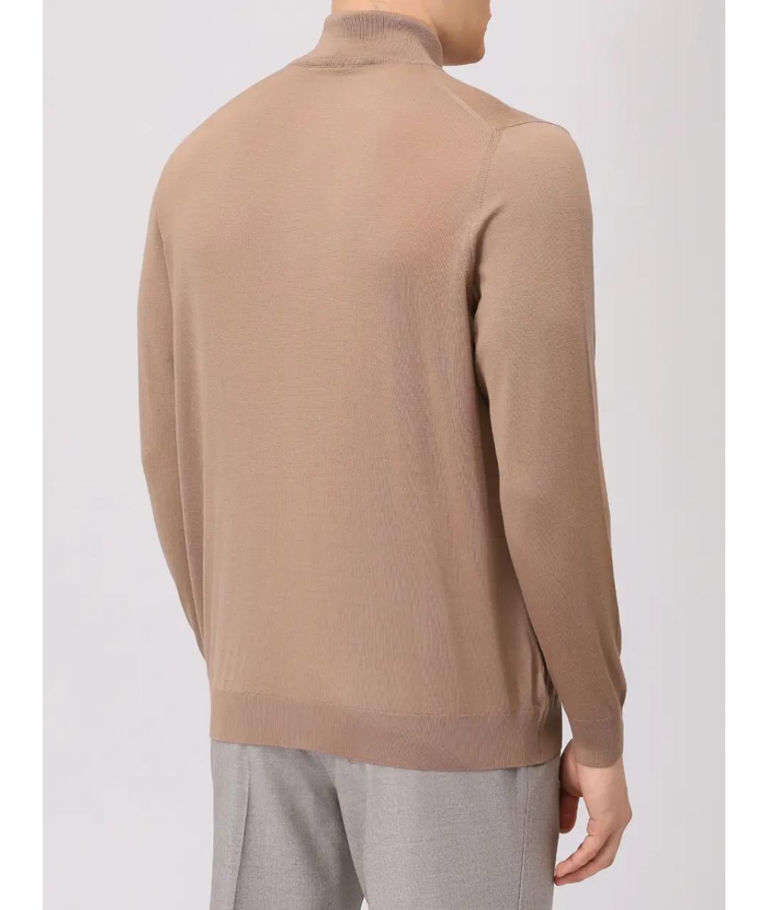 KITON Бежевый шерстяной кардиган, фото 3