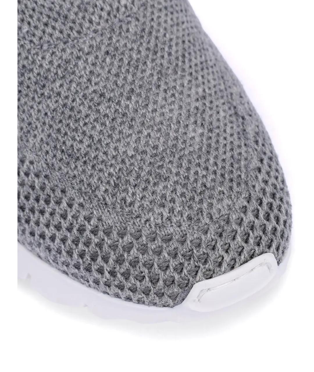 KITON Серые текстильные кеды, фото 5