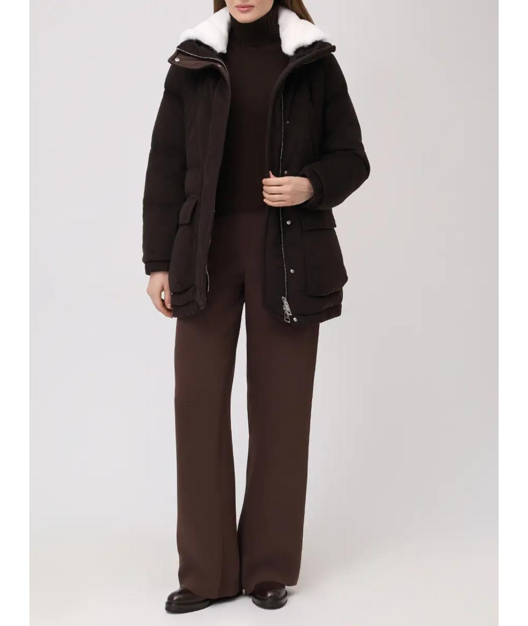 KITON Коричневый кашемировый пуховик, фото 2