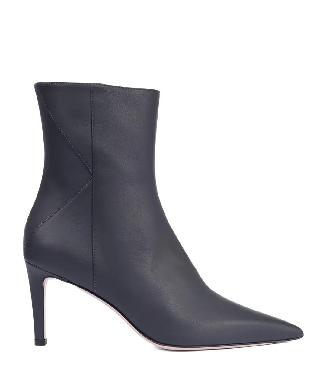 KITON Серые кожаные ботильоны, фото 1