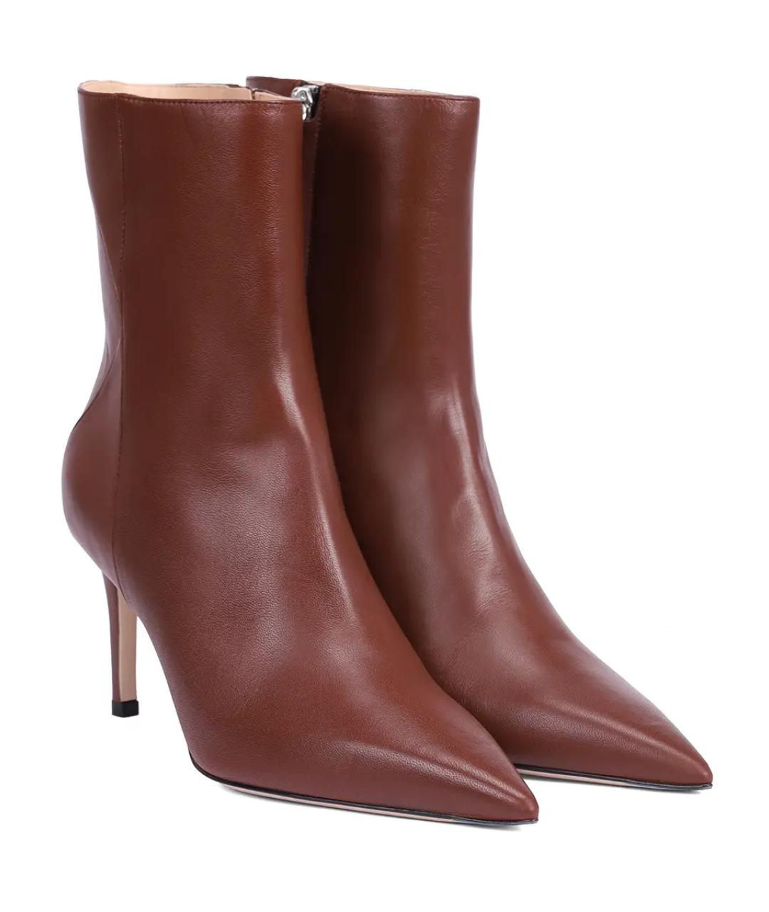 KITON Коричневые кожаные ботильоны, фото 2