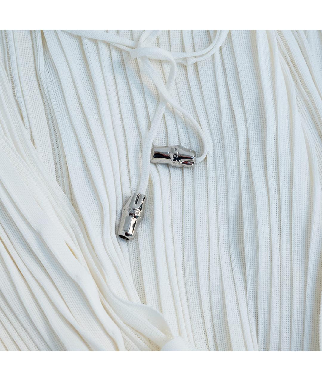 GUCCI Белое вискозное коктейльное платье, фото 4