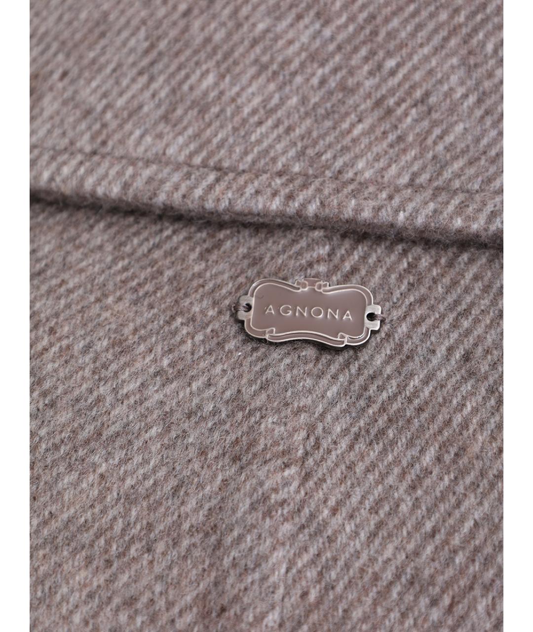 AGNONA Бежевое кашемировое пальто, фото 6