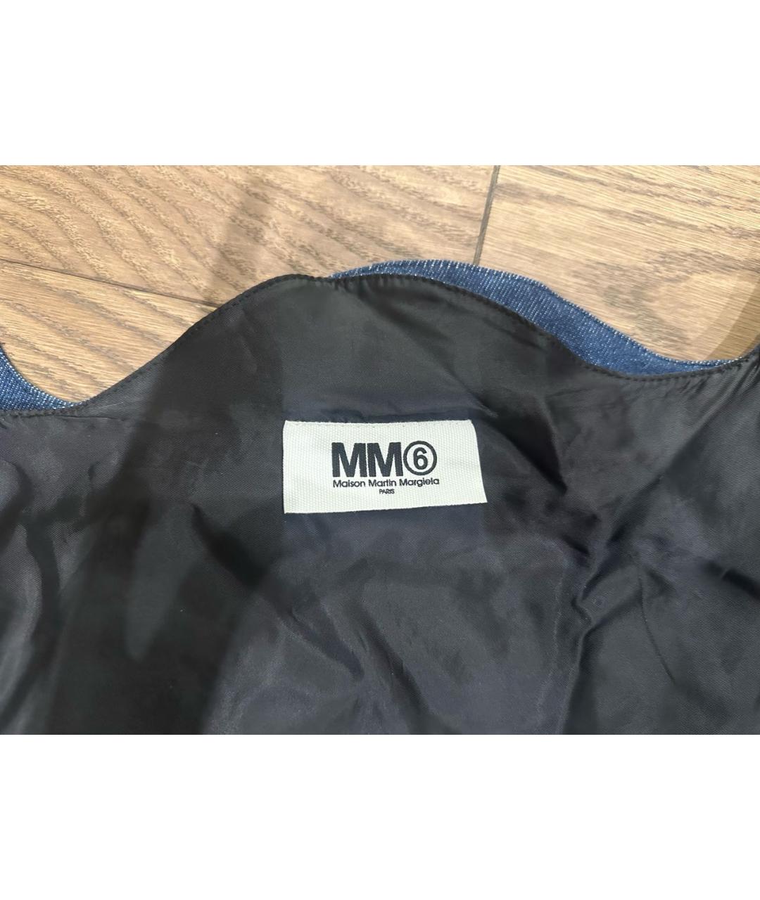 MAISON MARGIELA Темно-синяя тканевая сумка через плечо, фото 5