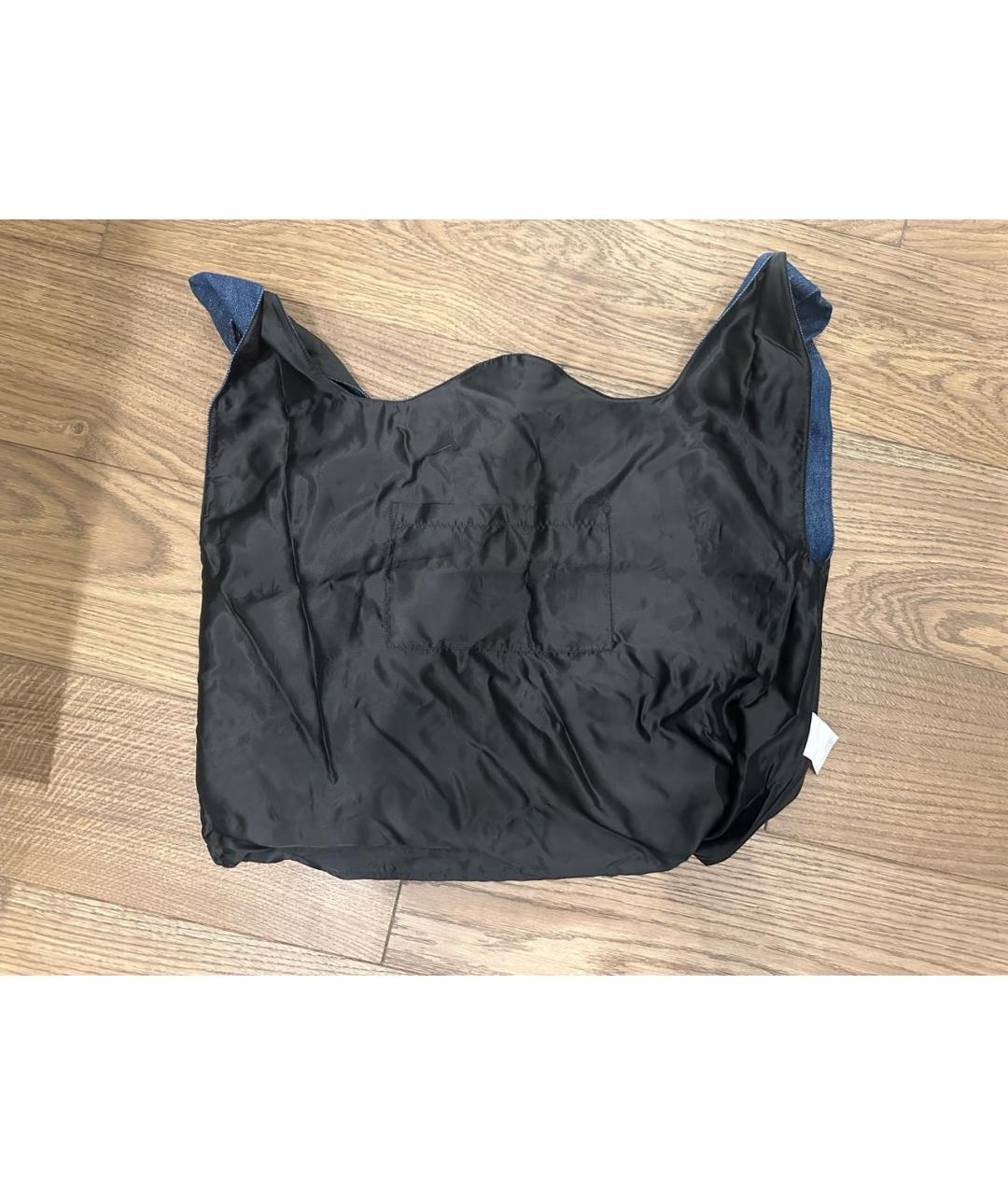 MAISON MARGIELA Темно-синяя тканевая сумка через плечо, фото 4