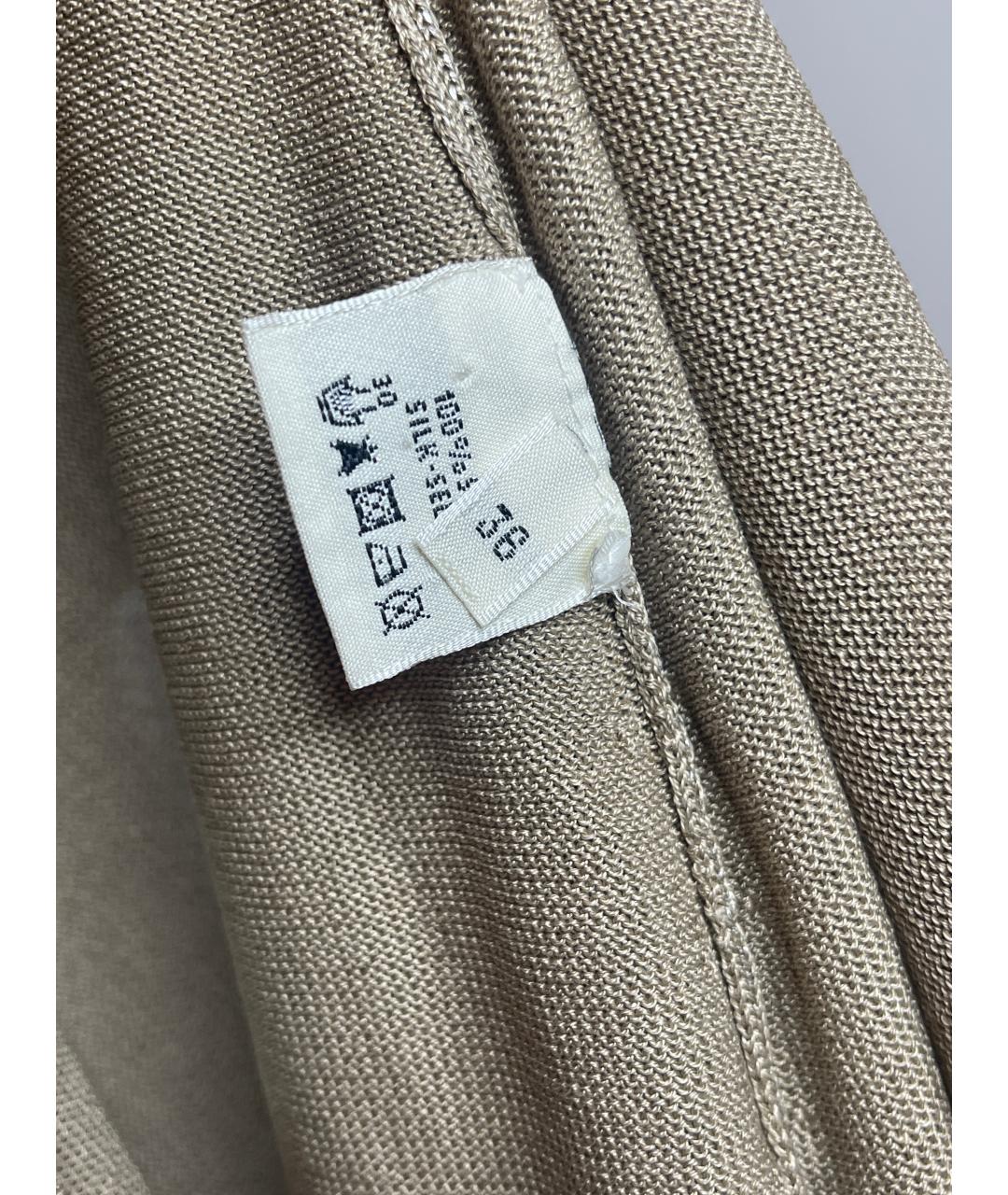 HERMES Бежевый шелковый джемпер / свитер, фото 5