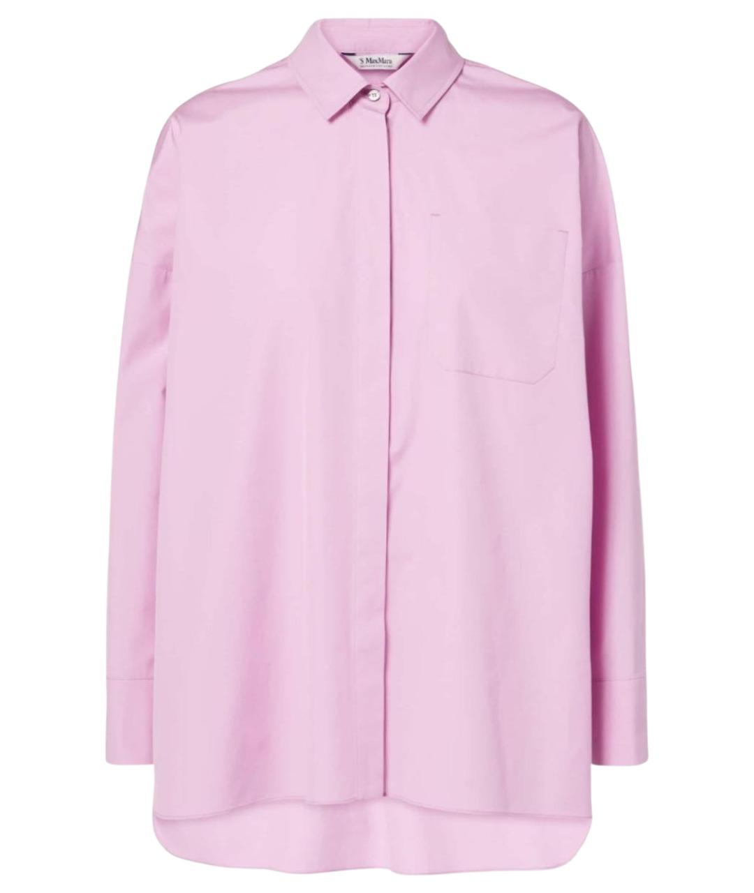 'S MAX MARA Розовая хлопковая рубашка, фото 1