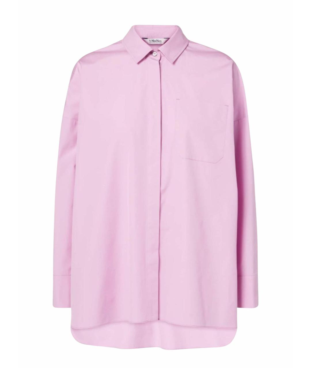 'S MAX MARA Розовая хлопковая рубашка, фото 1