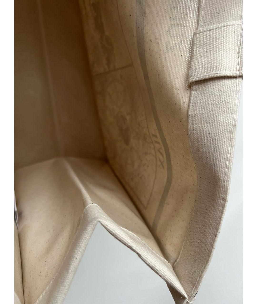 ZUHAIR MURAD Бежевая хлопковая сумка с короткими ручками, фото 4