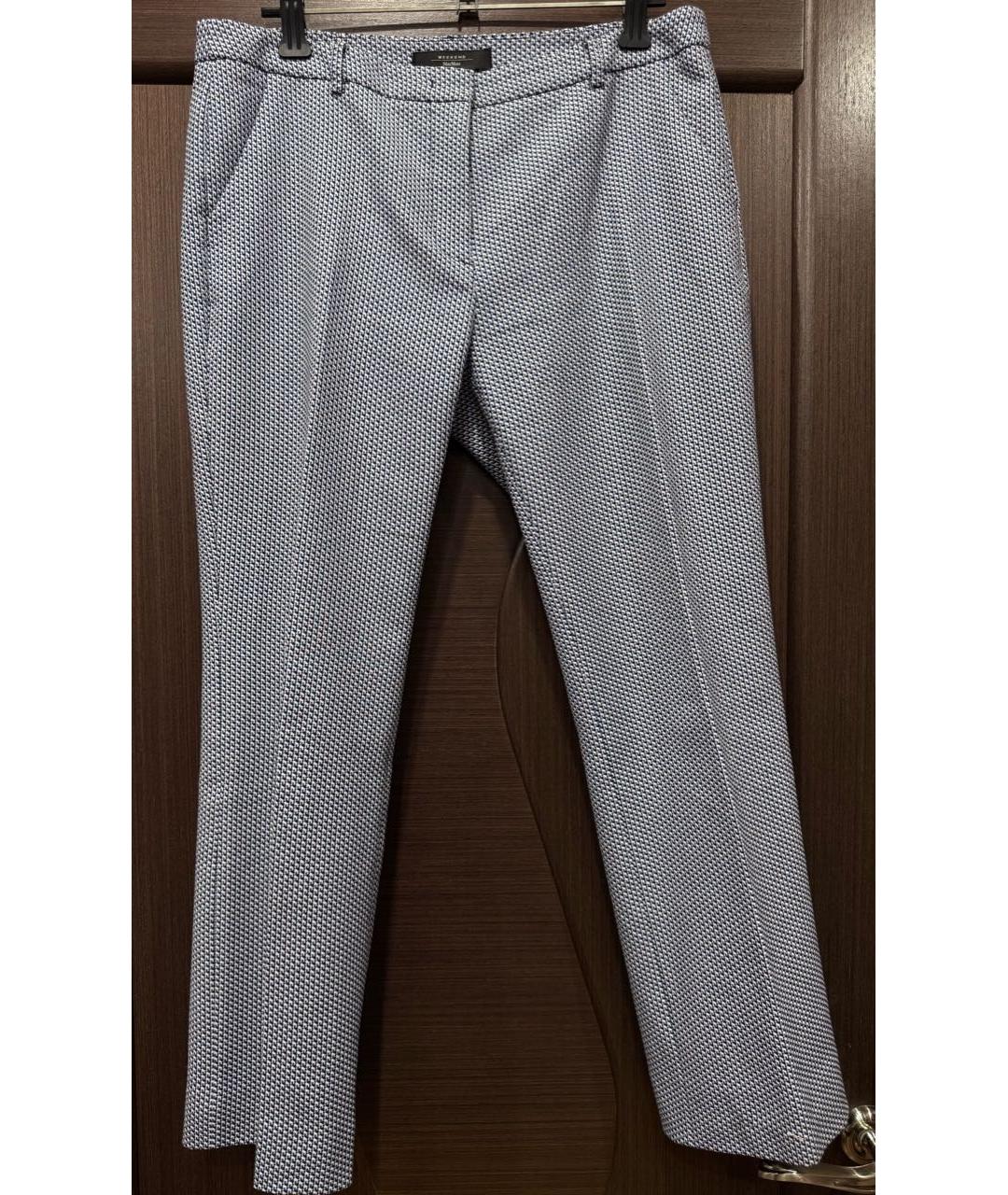 WEEKEND MAX MARA Хлопко-эластановые прямые брюки, фото 2