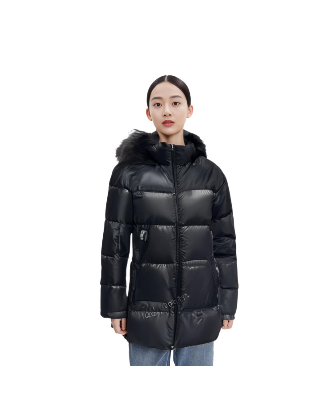 MONCLER Черная полиамидовая куртка, фото 4