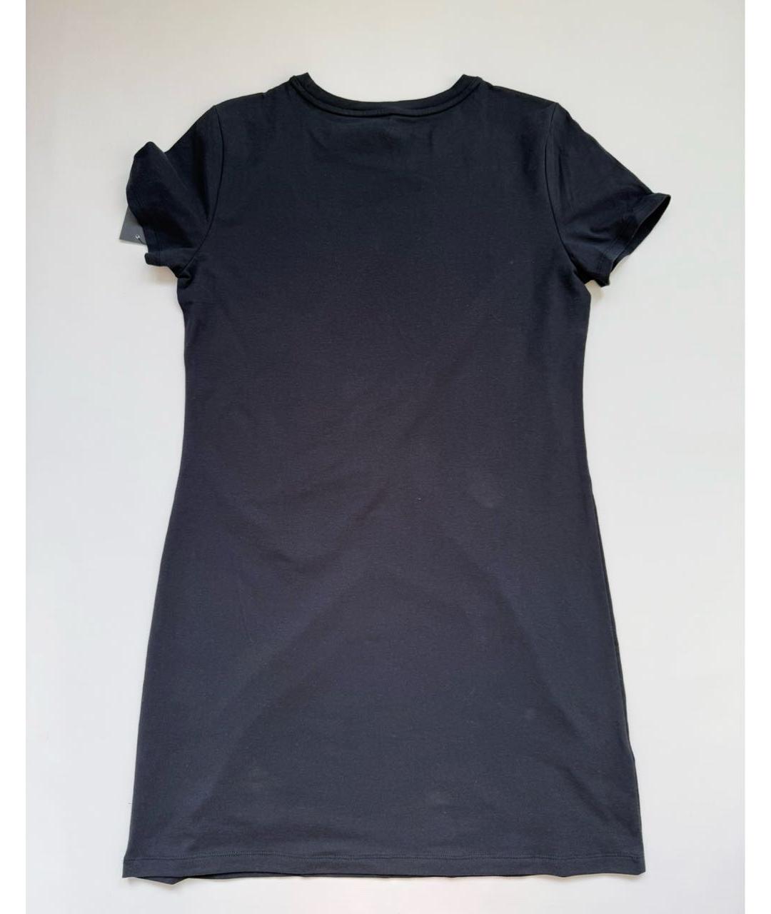 TOMMY HILFIGER Темно-синее хлопко-эластановое повседневное платье, фото 2