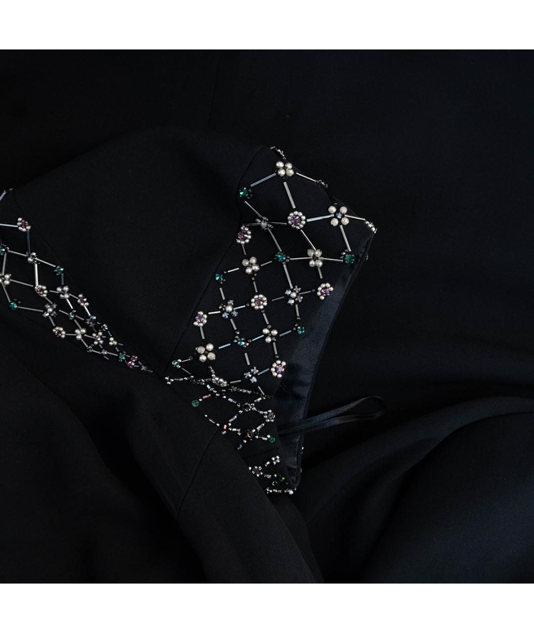 CHANEL Черное шелковое повседневное платье, фото 4