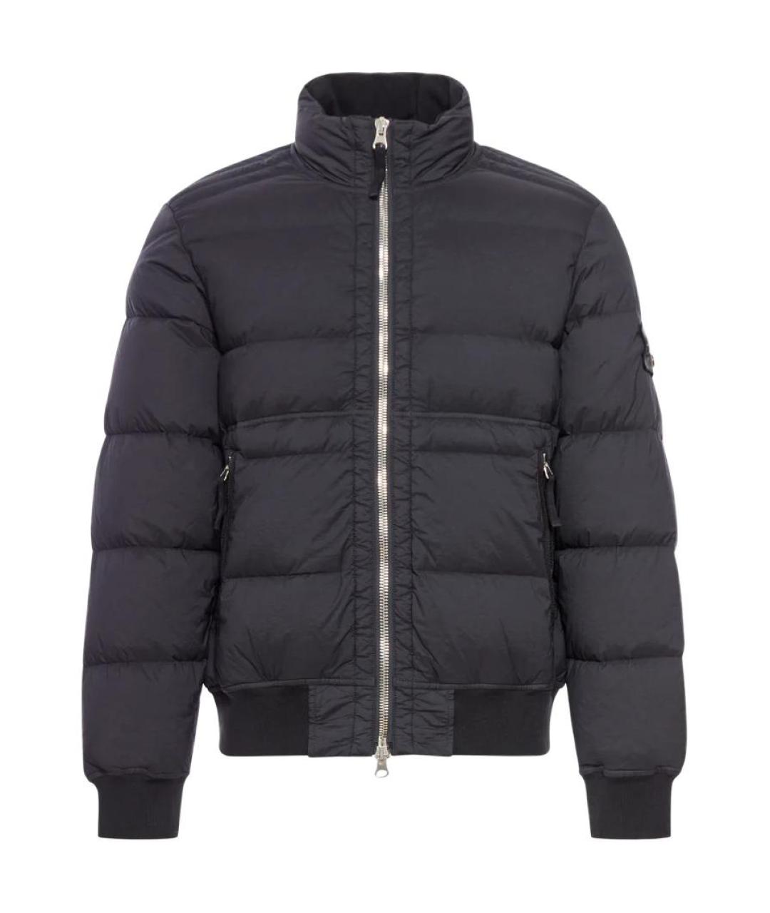 STONE ISLAND Черный пуховик, фото 1