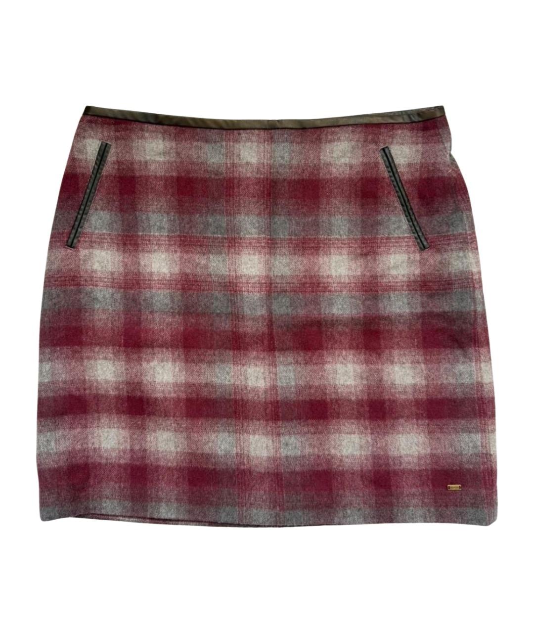 TOMMY HILFIGER Мульти шерстяная юбка мини, фото 1