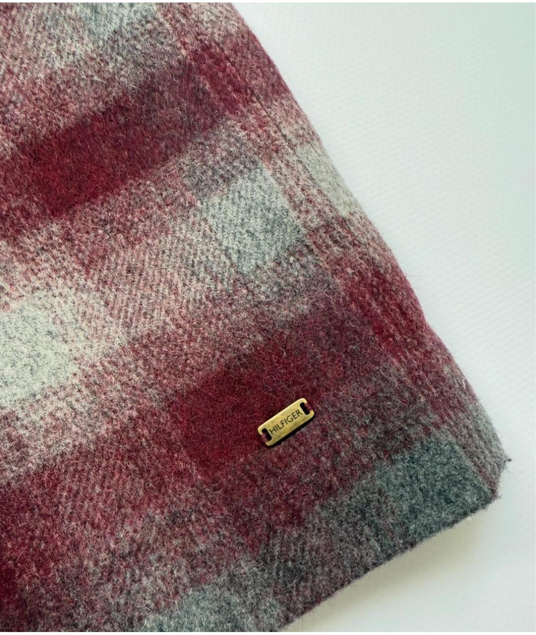 TOMMY HILFIGER Мульти шерстяная юбка мини, фото 4