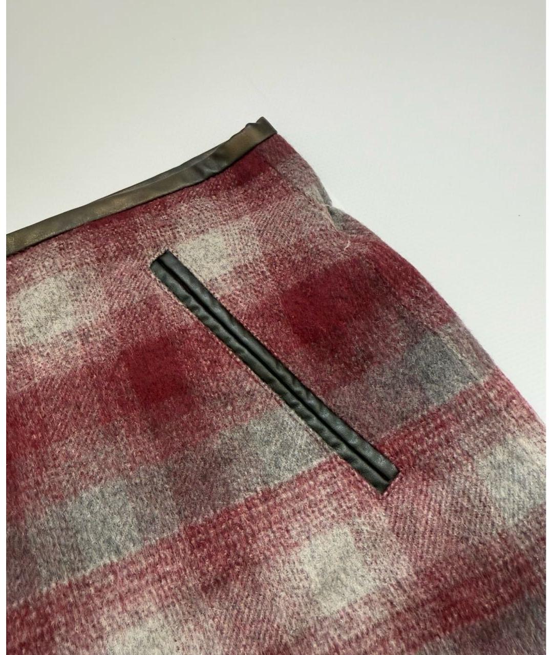 TOMMY HILFIGER Мульти шерстяная юбка мини, фото 5