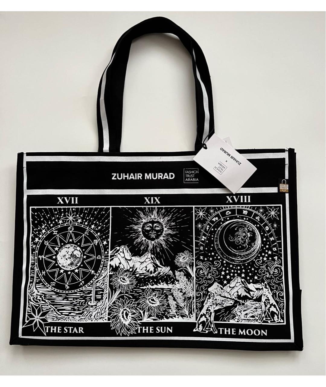 ZUHAIR MURAD Черная хлопковая пляжная сумка, фото 5