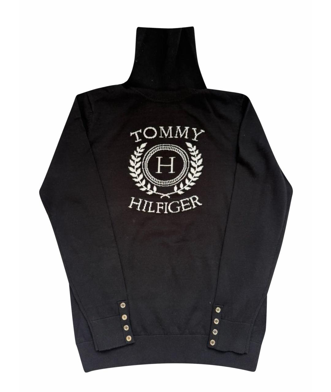 TOMMY HILFIGER Черная хлопковая водолазка, фото 1