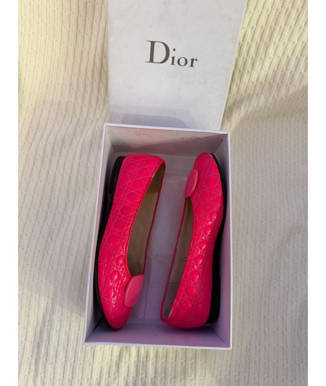 BABY DIOR Розовые балетки из лакированной кожи, фото 9