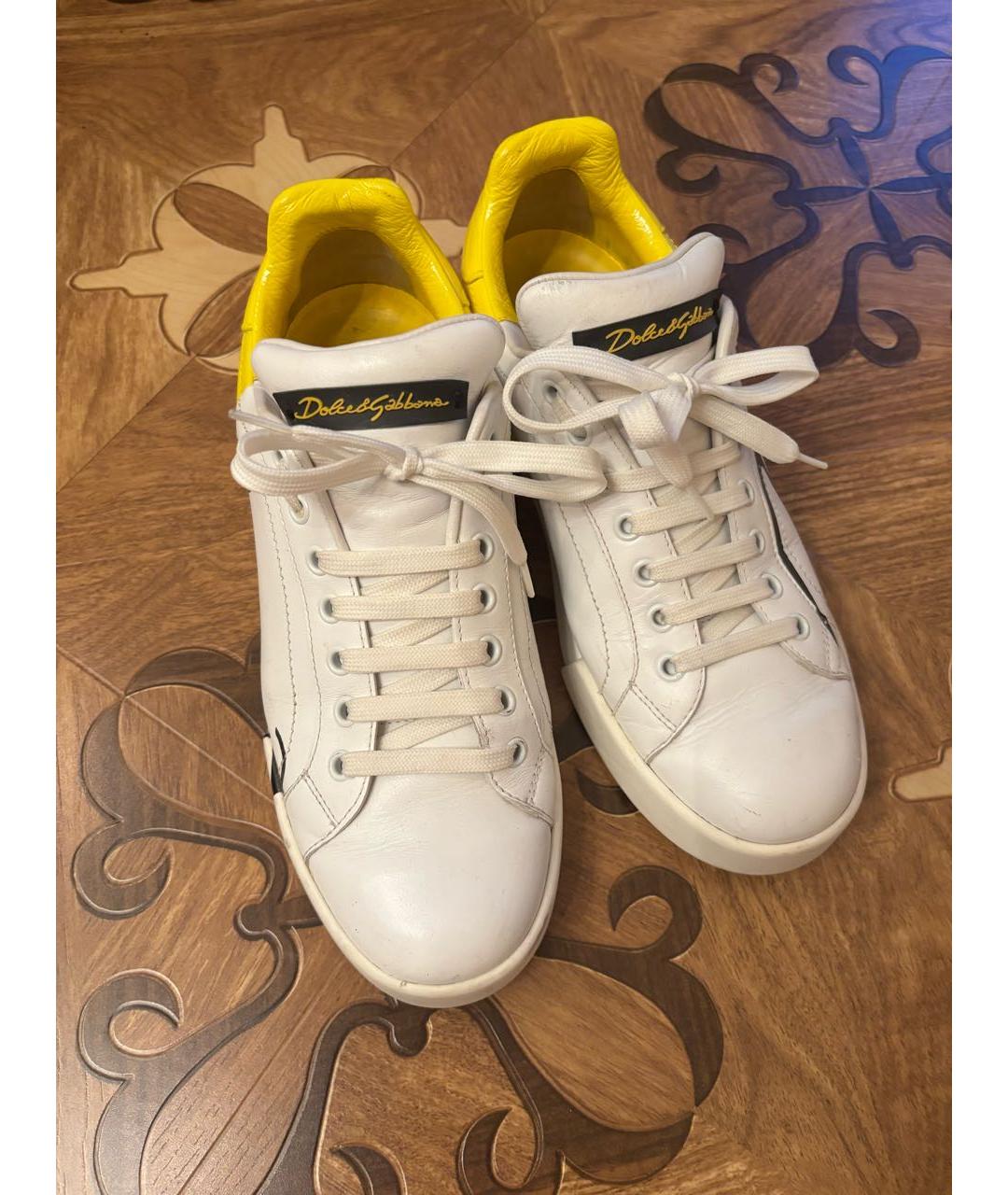 DOLCE&GABBANA Мульти кожаные кроссовки, фото 2