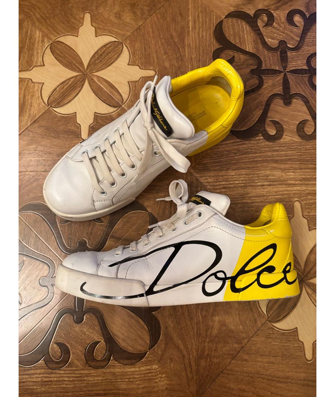 DOLCE&GABBANA Мульти кожаные кроссовки, фото 7