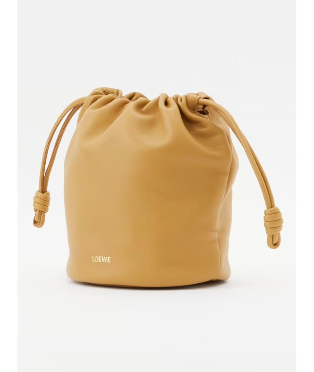 LOEWE Бежевая кожаная сумка через плечо, фото 2