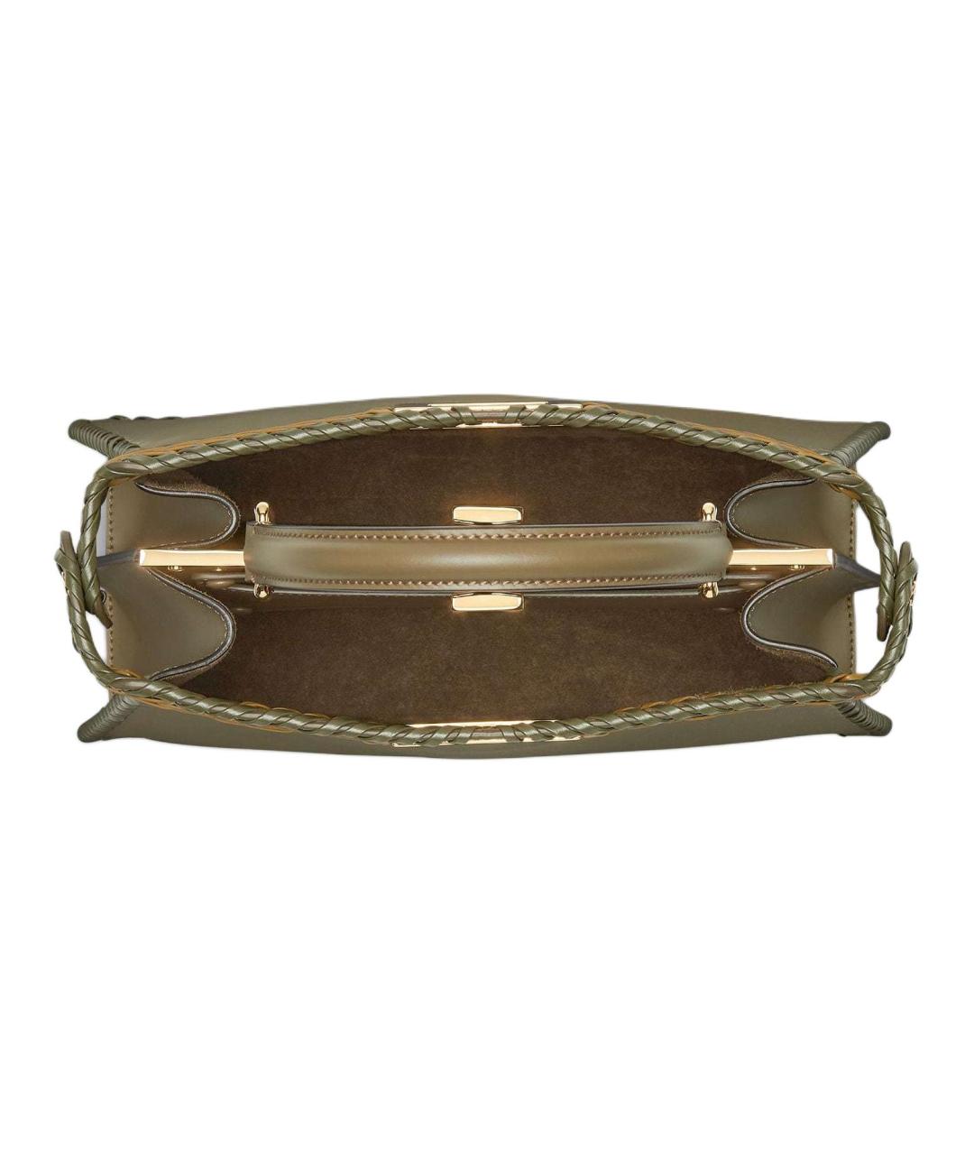 FENDI Зеленая кожаная сумка через плечо, фото 5