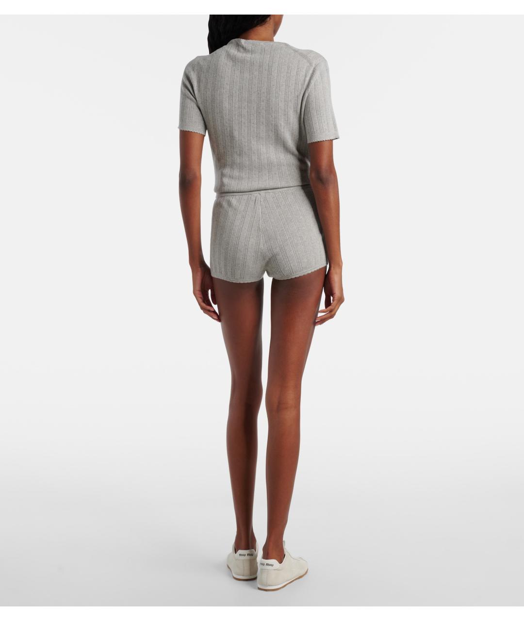 MIU MIU Серый хлопковый джемпер / свитер, фото 4