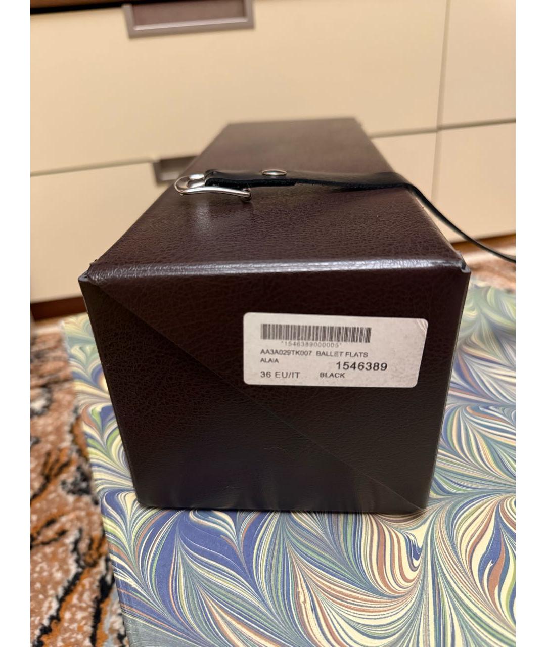 ALAIA Черные текстильные балетки, фото 6