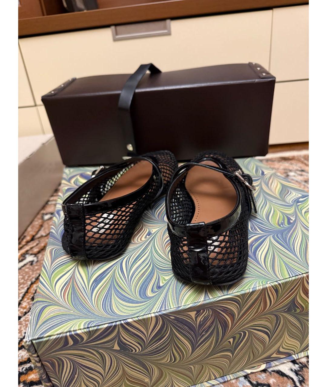 ALAIA Черные текстильные балетки, фото 5