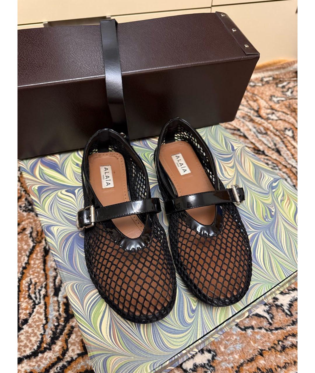 ALAIA Черные текстильные балетки, фото 2