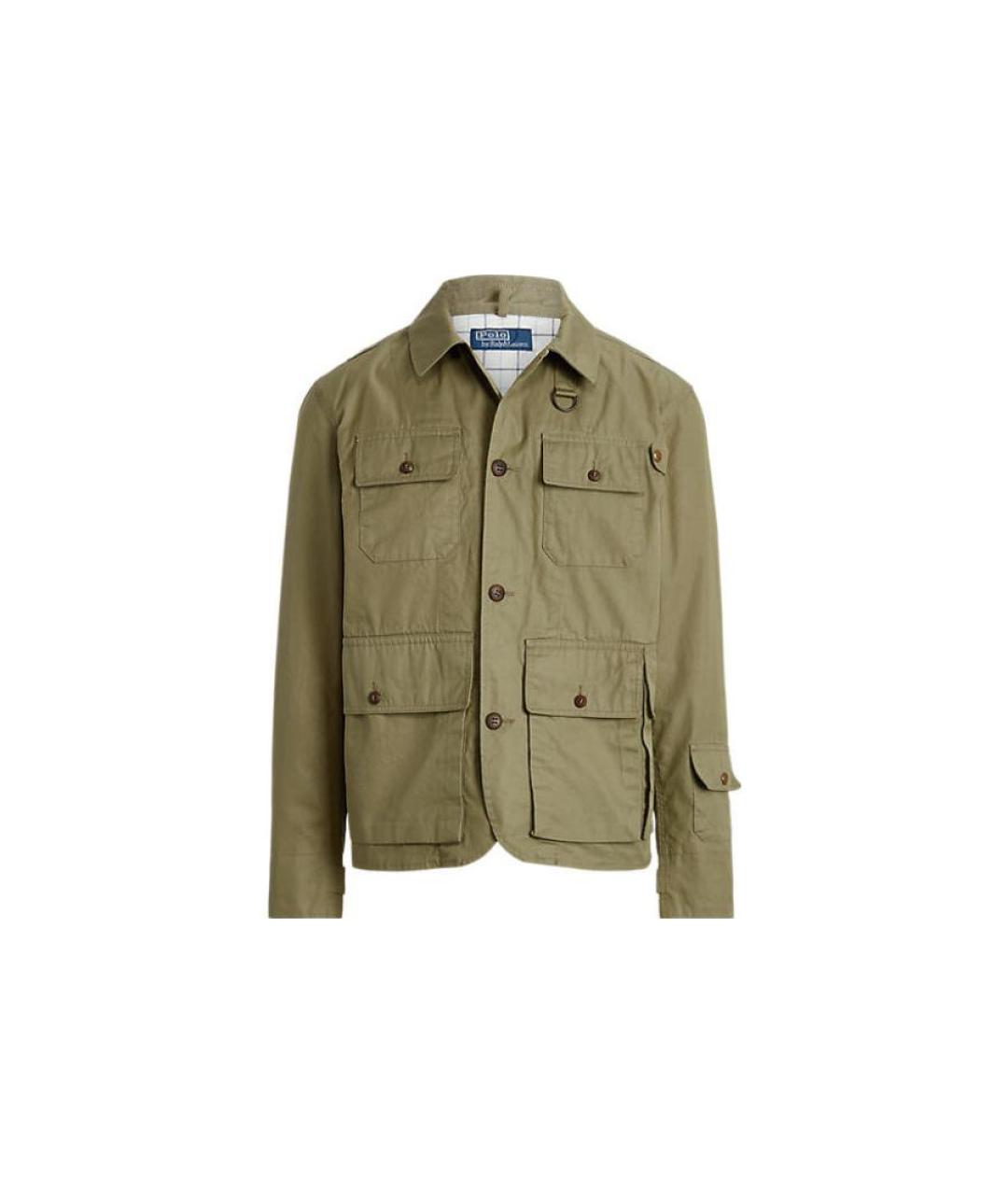 POLO RALPH LAUREN Зеленая хлопковая куртка, фото 5