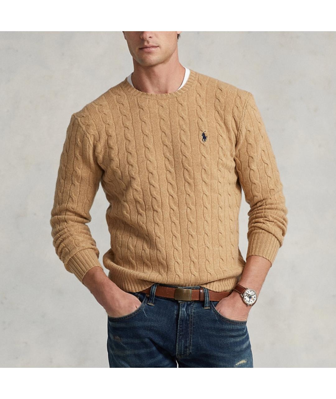 POLO RALPH LAUREN Коричневый джемпер / свитер, фото 4