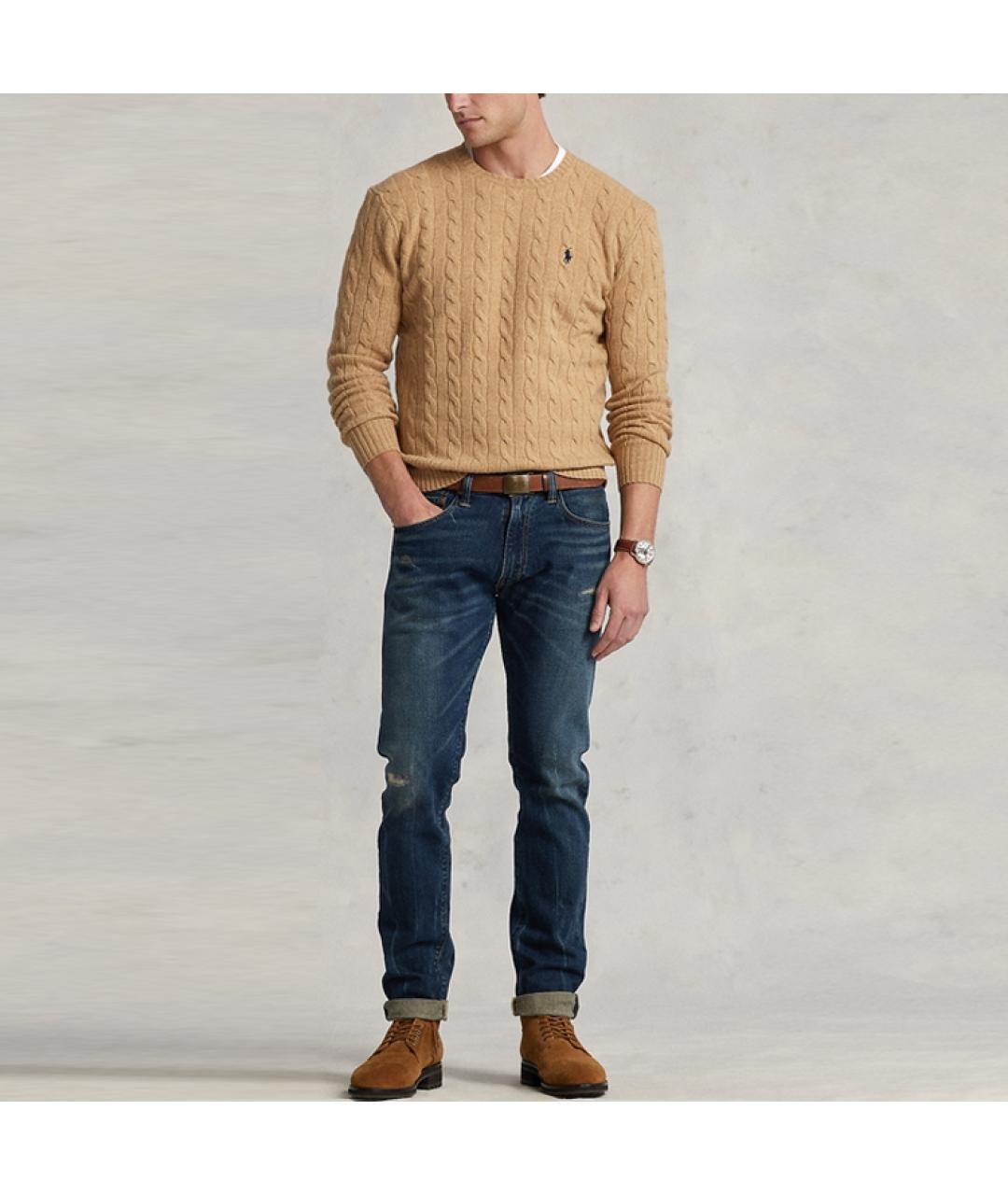 POLO RALPH LAUREN Коричневый джемпер / свитер, фото 3