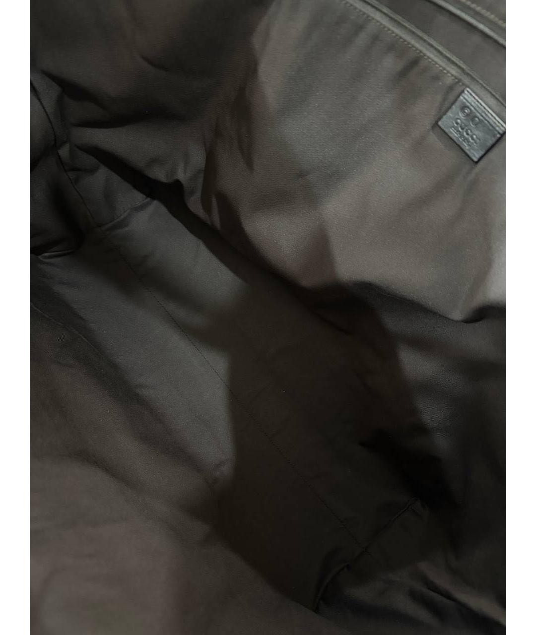 GUCCI Коричневая кожаная сумка с короткими ручками, фото 4