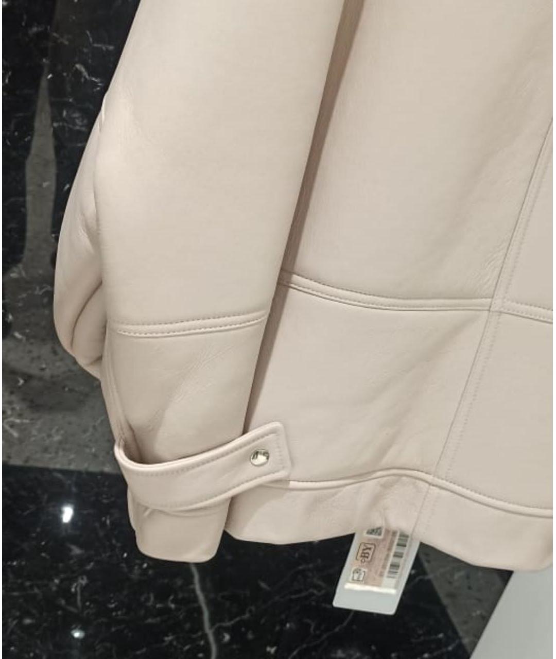 BLANCHA Бежевая кожаная дубленка, фото 6