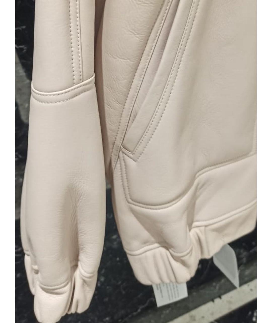 BLANCHA Бежевая кожаная дубленка, фото 7