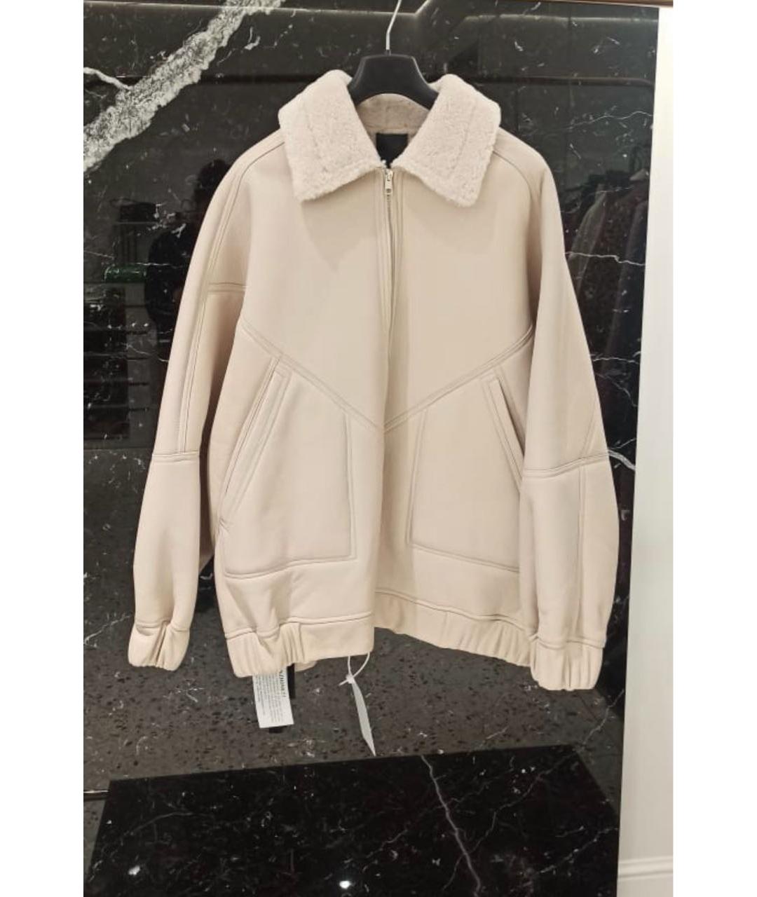 BLANCHA Бежевая кожаная дубленка, фото 2