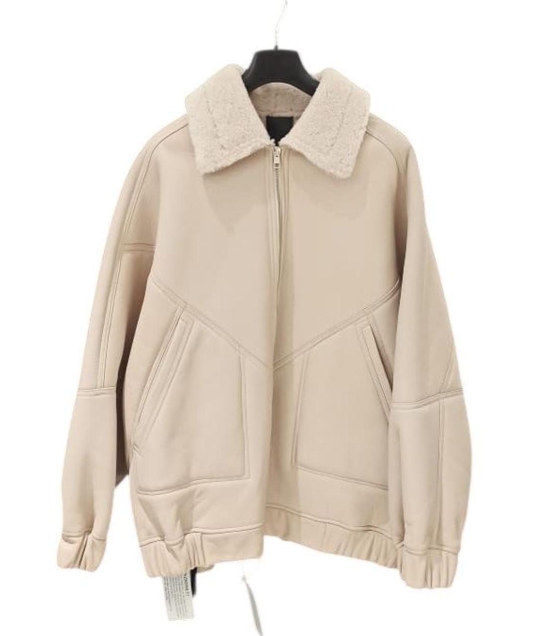 BLANCHA Бежевая кожаная дубленка, фото 8