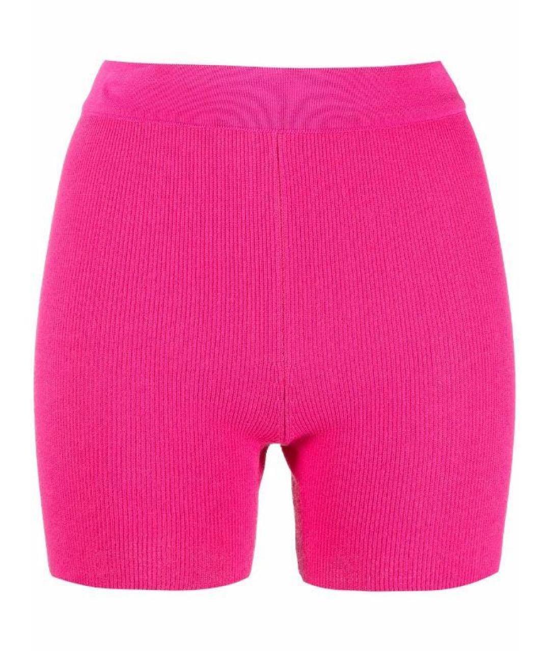 JACQUEMUS Розовые вискозные шорты, фото 1