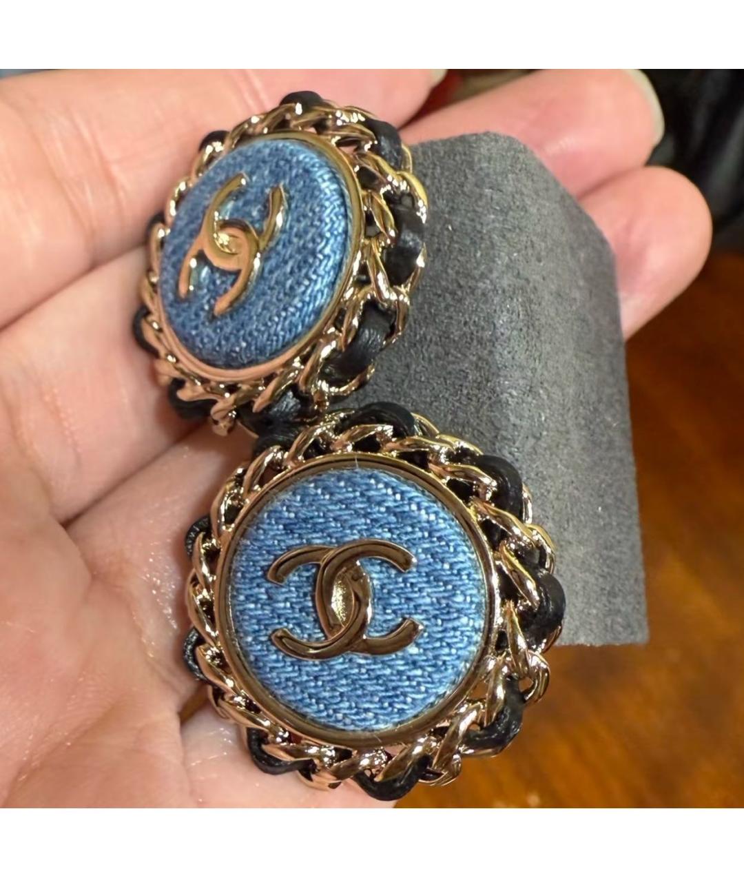 CHANEL Синие серьги, фото 5