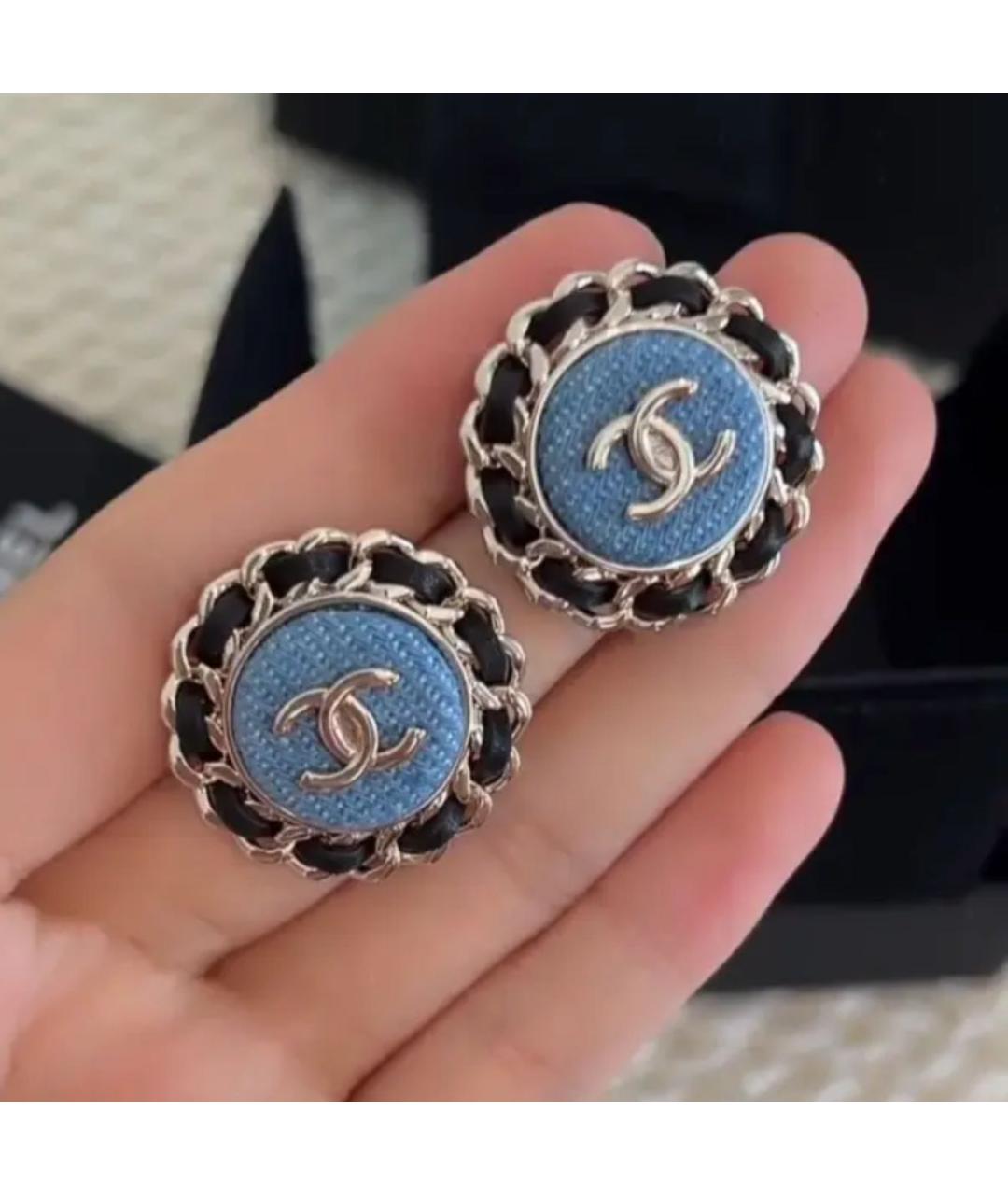 CHANEL Синие серьги, фото 4